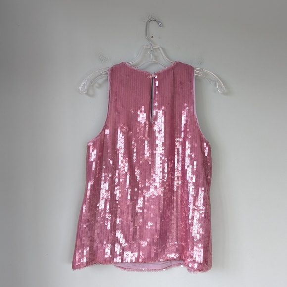 J.Crew Collection Pink Mauve Sequin Shell Tank Top - Picture 9 of 10